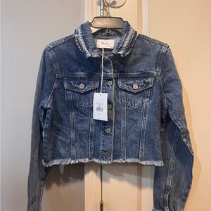 KanCan Signature Hem Collar Denim Jacket